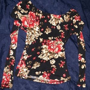 Off the shoulder fall blouse